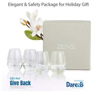 ZENS Shot Glasses Set of 4 for Cold Liquor